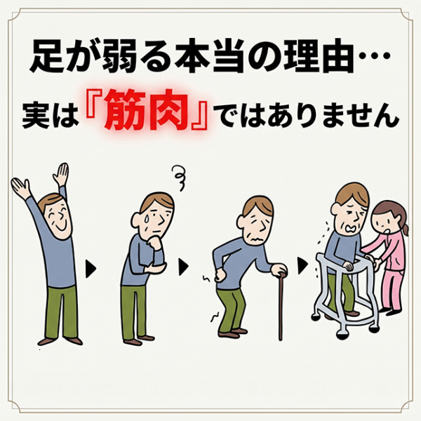 足が弱る本当の理由…実は「筋肉」ではありません