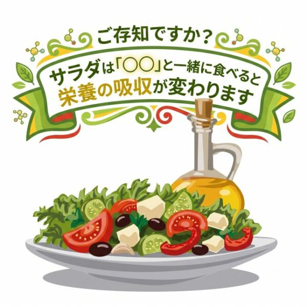 ご存知ですか？サラダは「〇〇」と一緒に食べると栄養の吸収が変わります