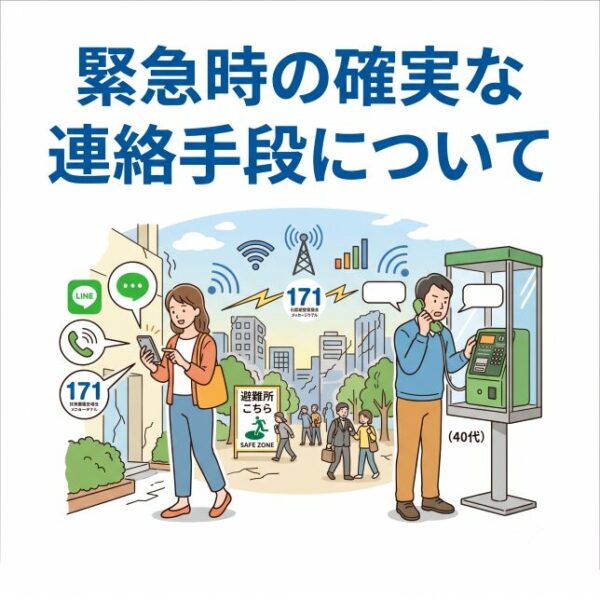 まずはご自身の安全を。緊急時の確実な連絡手段について