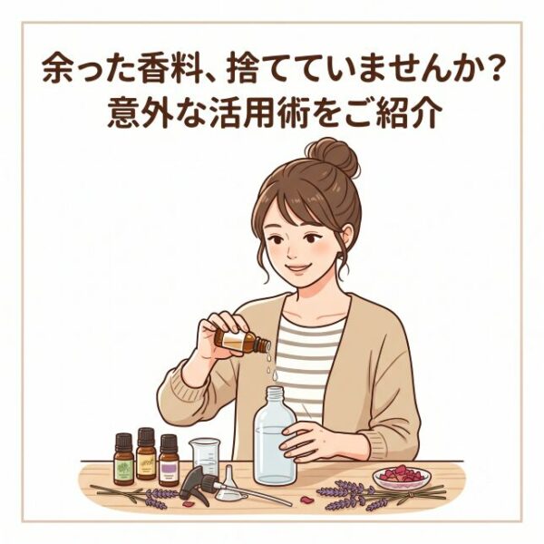 余った香料、捨てていませんか？意外な活用術をご紹介