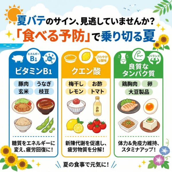 夏バテのサイン、見逃していませんか？「食べる予防」で乗り切る夏