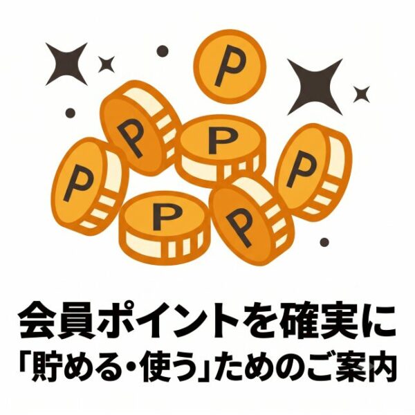 次回のお買い物がもっとお得に！会員ポイントを確実に「貯める・使う」ためのご案内