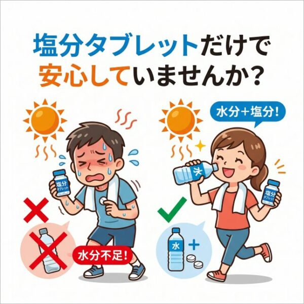 【先日の続き】塩分タブレットだけで安心していませんか？